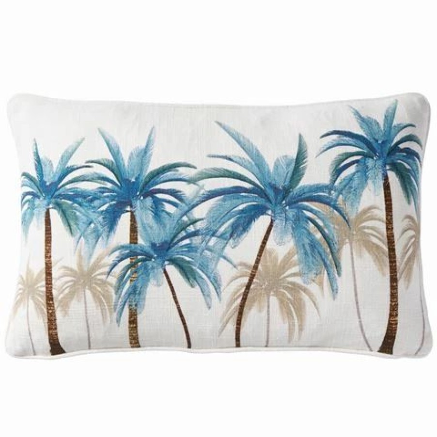 Cushions * | Paloma Palmy Blue Cushion 30X50Cm