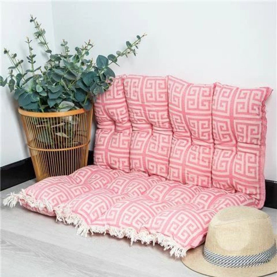 Cushions * | Aelia Anna Pillow Meandros Pink 85X85Cm