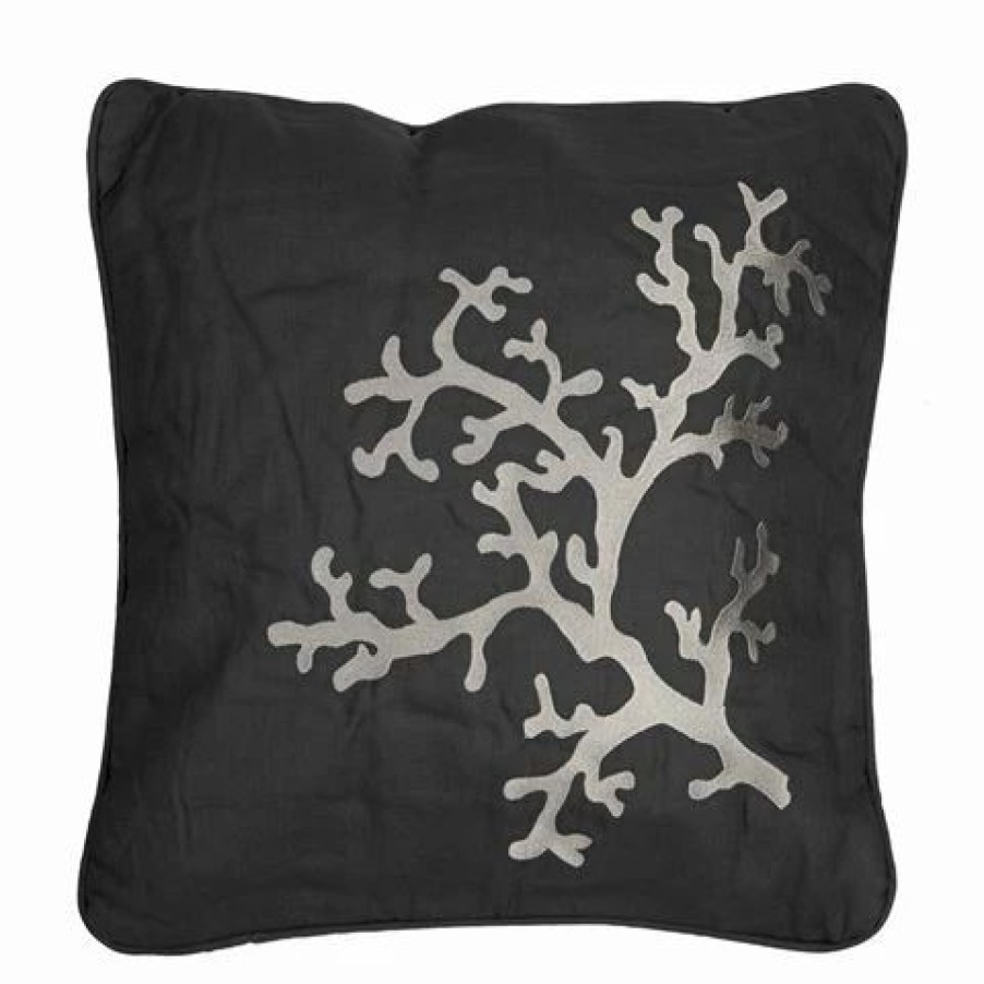 Cushions * | Serenk Coral Cushion Natural & Black