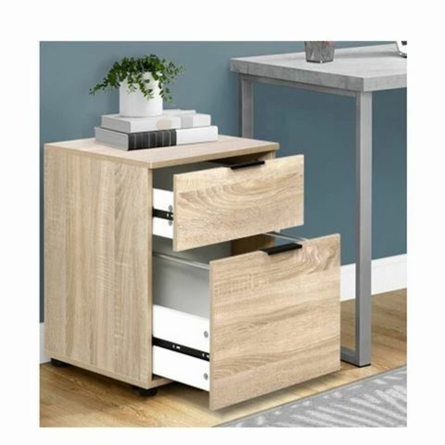 Furniture * | Home Office Design 2 Drawer Filing Cabinet Shelves Storage