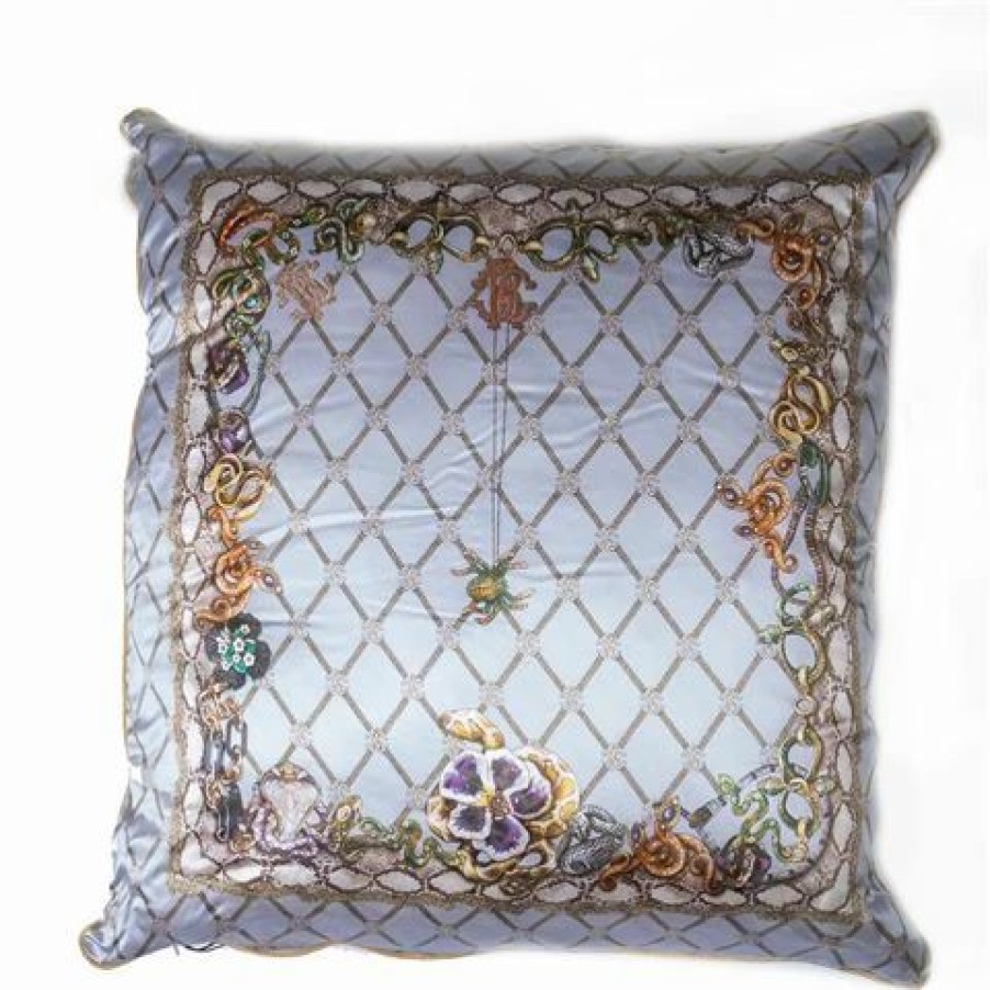 Cushions * | Roberto Cavalli Spider Silk Cushion Gris 60X60Cm