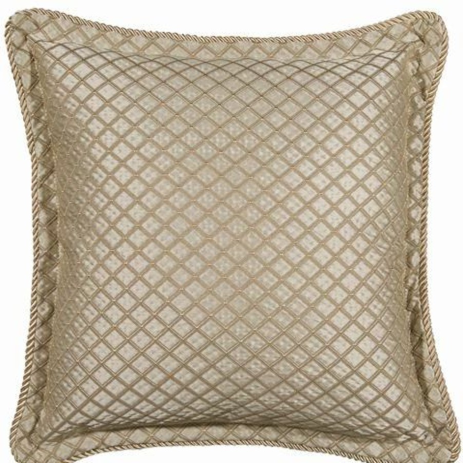 Cushions * | Davinci Lancaster Square Cushion Gold 41X41Cm