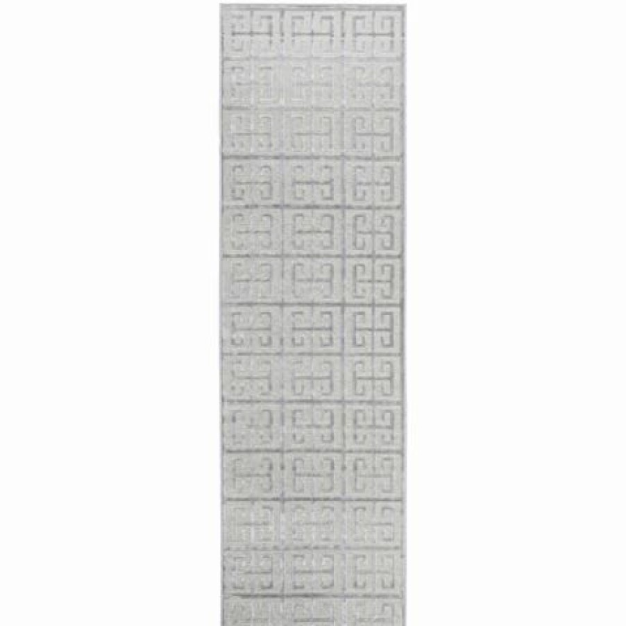 Rugs * | Tapete Rug York Brenda Runner Silver 400X80Cm