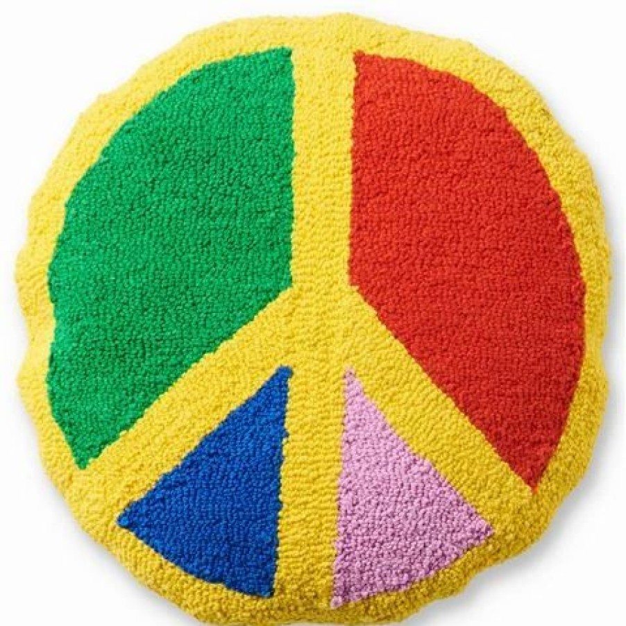 Cushions * | Kip & Co Peace People Punch Hook Cushion