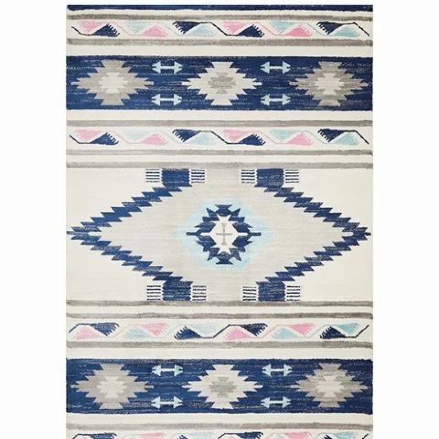 Rugs * | Tapete Rug Zanzibar Geometric Rug Navy 400X300Cm