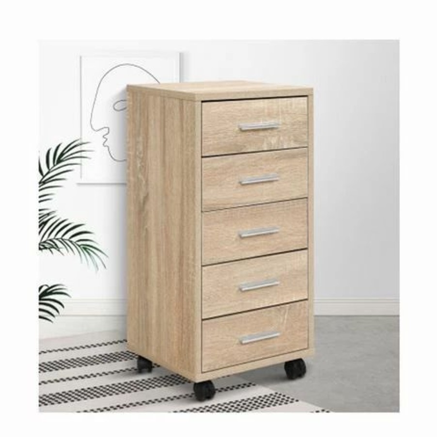 Furniture * | Home Office Design 5 Drawer Filing Storage Cabinet