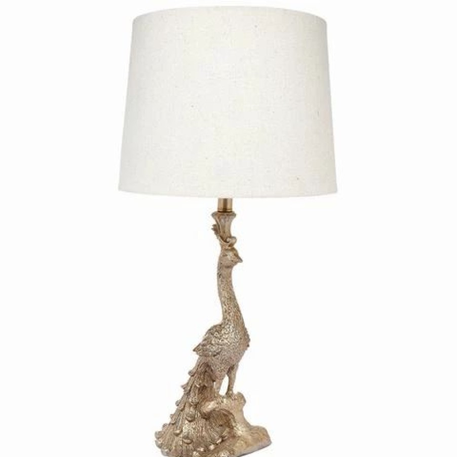 Furniture * | Cafe Lighting Peacock Table Lamp Gold