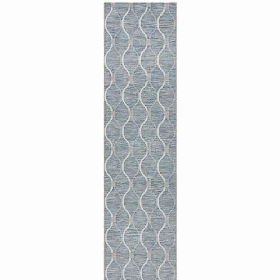 Rugs * | Tapete Rug Terrace Trellis Runner Rug Blue 230X160Cm