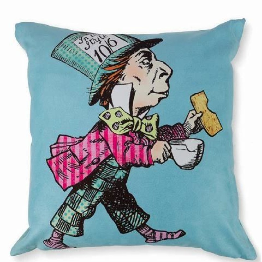 Cushions * | Mrs Moore Alice In Wonderland Mad Hatter Cushion