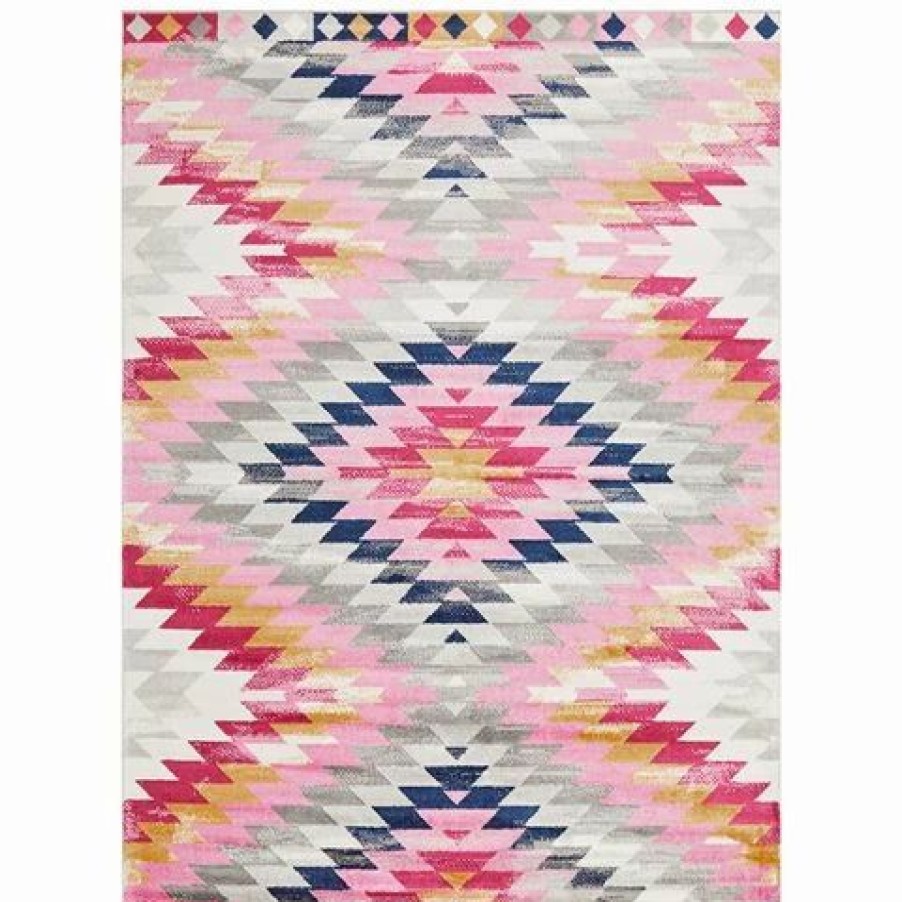 Rugs * | Tapete Rug Zanzibar Geometric Rug Multi Pink 400X300Cm