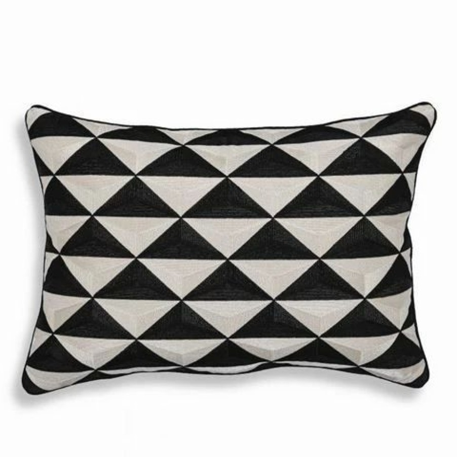 Cushions * | Vandenberg Cushion Mist Rectangular Black White