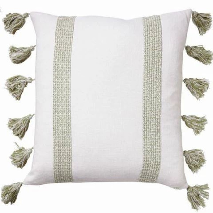 Cushions * | Paloma Jacquard Sage Stripe 50X50Cm