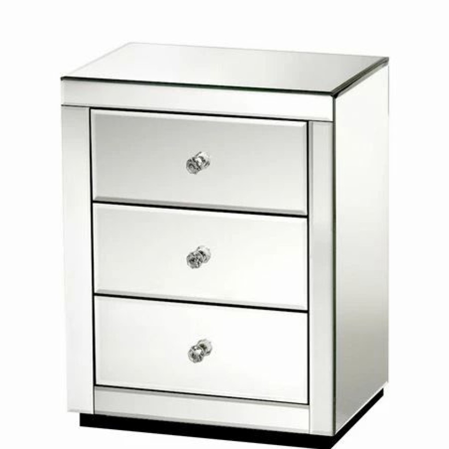 Furniture * | Artiss Bedside Tables Drawers Mirrored Set Of 2