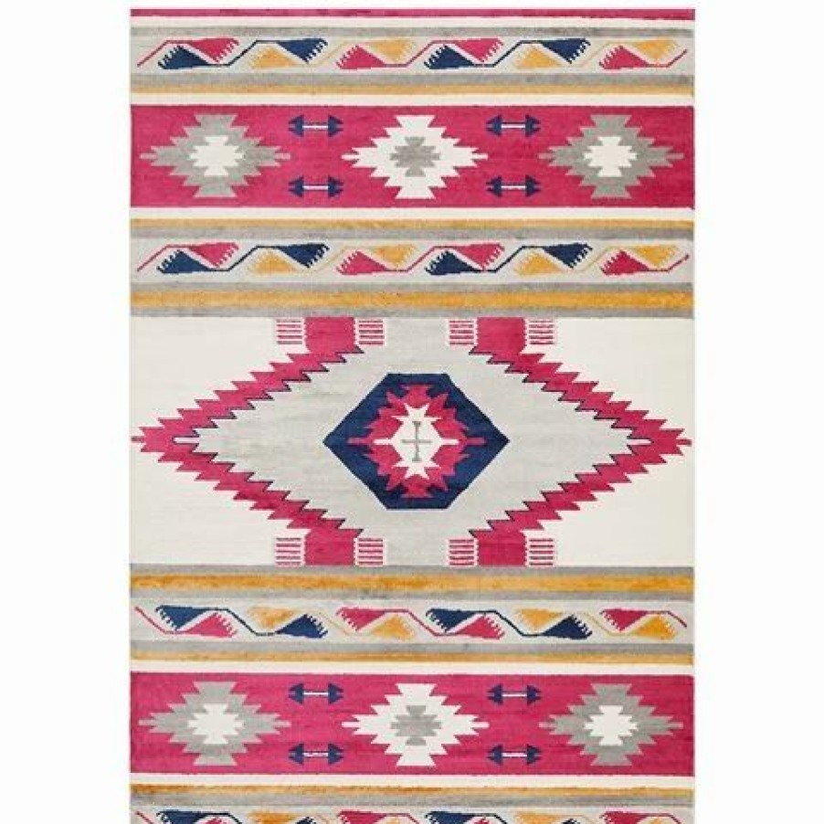 Rugs * | Tapete Rug Zanzibar Crimson Geometric Rug Pink 230X160Cm