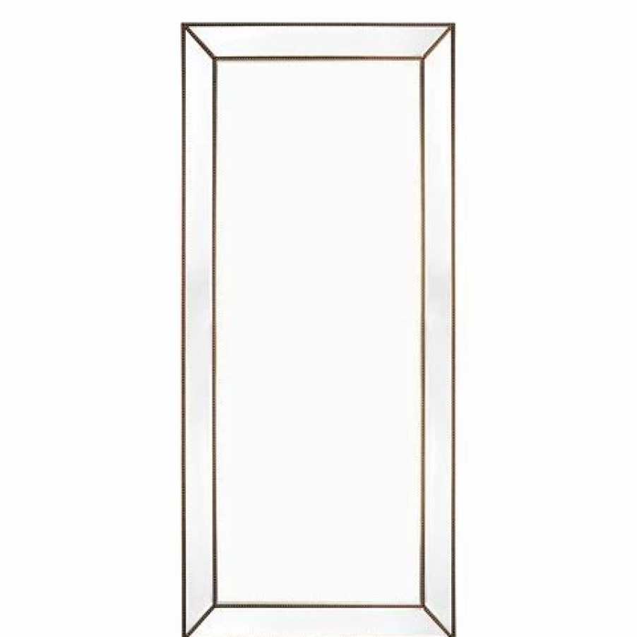 Furniture * | Cafe Lighting Zeta Floor Mirror Antique Gold