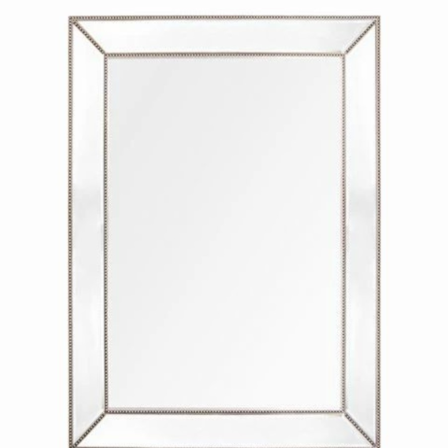 Furniture * | Cafe Lighting Zeta Wall Mirror Large Antique Silver