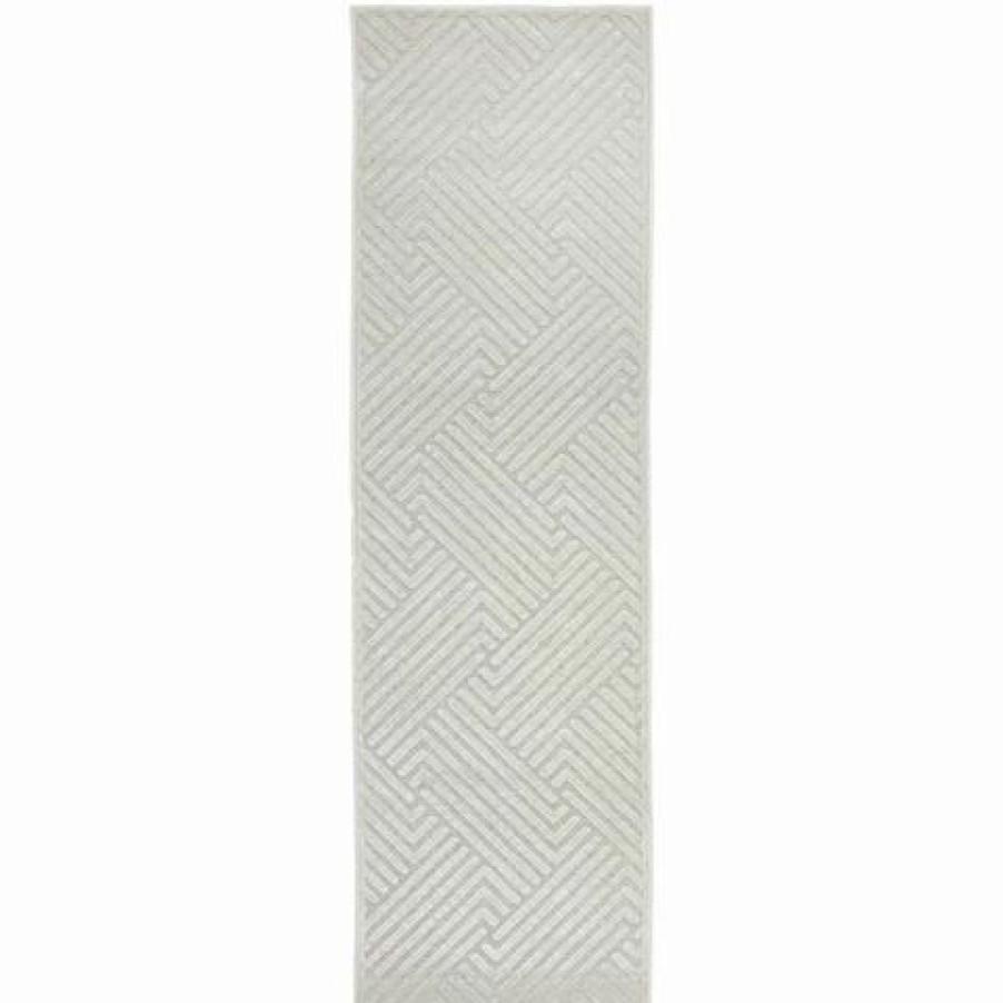 Rugs * | Tapete Rug York Alice Runner Rug White 300X80Cm