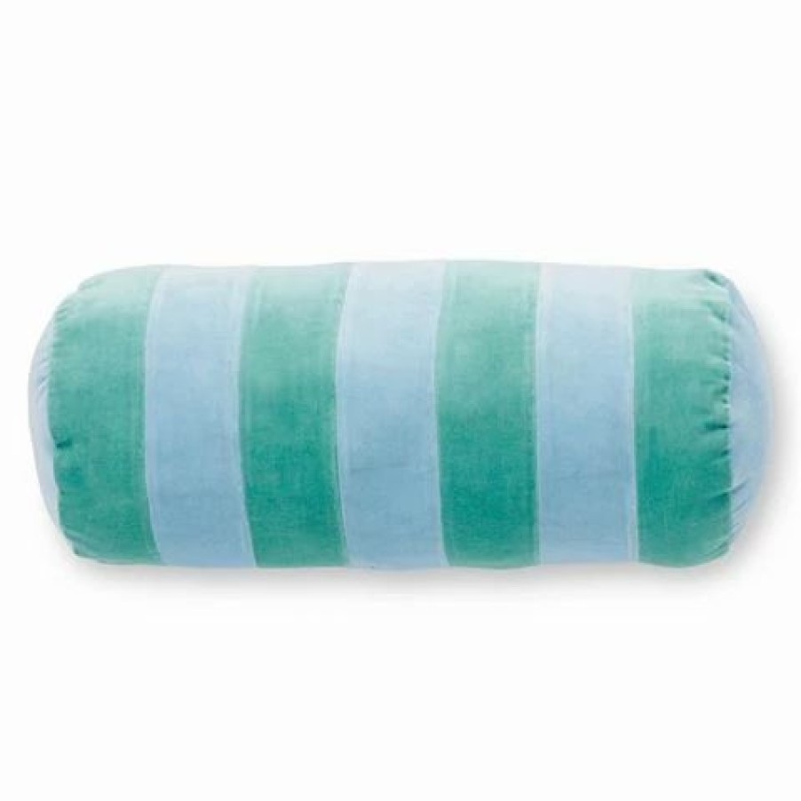 Cushions * | Kip & Co Adriatic Velvet Bolster Cushion One Size