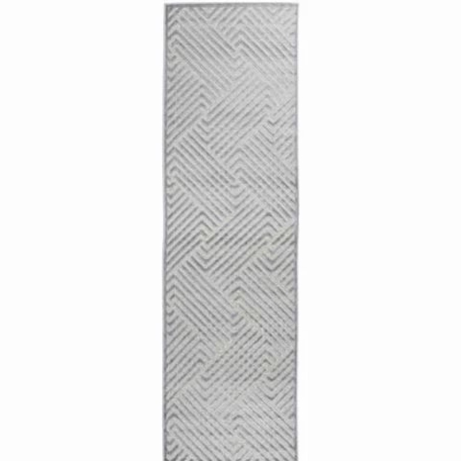 Rugs * | Tapete Rug York Alice Runner Rug Silver 400X80Cm