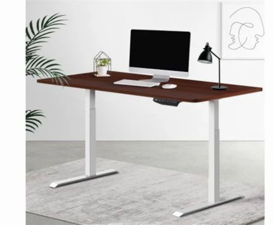 Furniture * | Home Office Design Table With Riser With Height Adj 140Cm