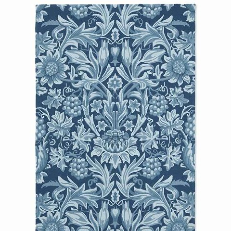 Rugs * | Morris & Co Sunflower Webbs Blue Outdoor Rug 280X200Cm