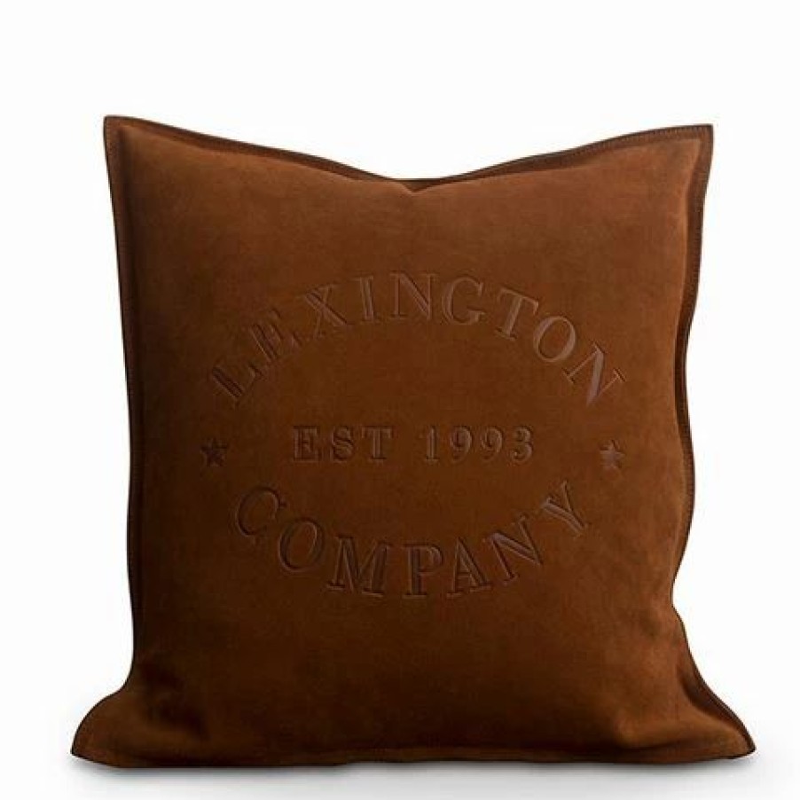 Cushions * | Lexington Suede Lexington Logo Sham Rust 50X50Cm