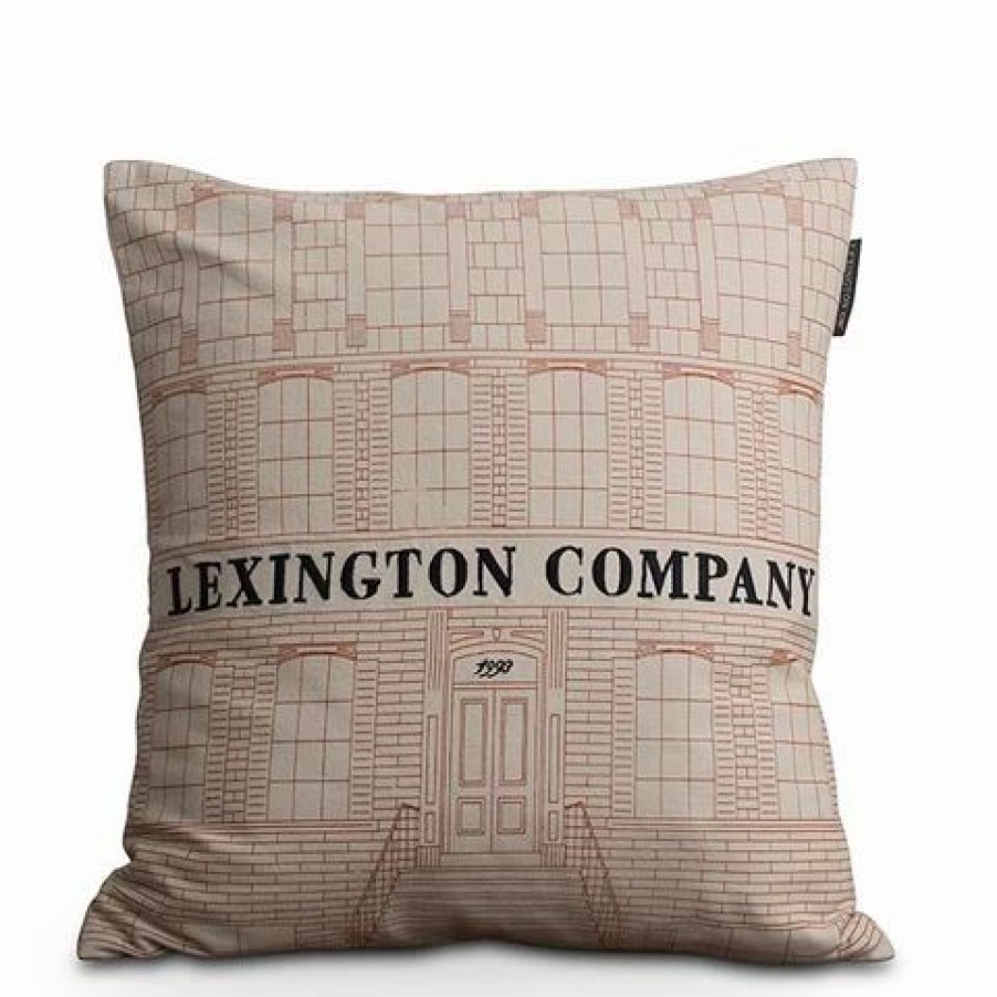 Cushions * | Lexington Lexington Company Sham Creme & Red 50X50Cm