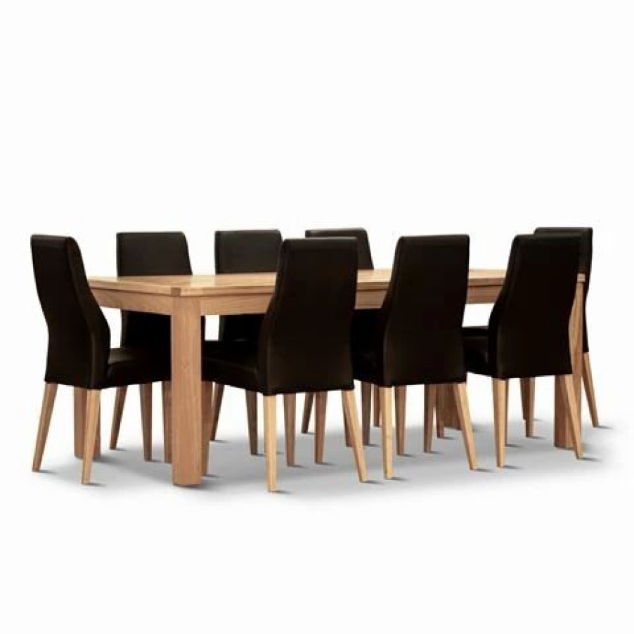 Furniture * | Urban Styling Rosemallow Dining Set Black Chairs 9Pc