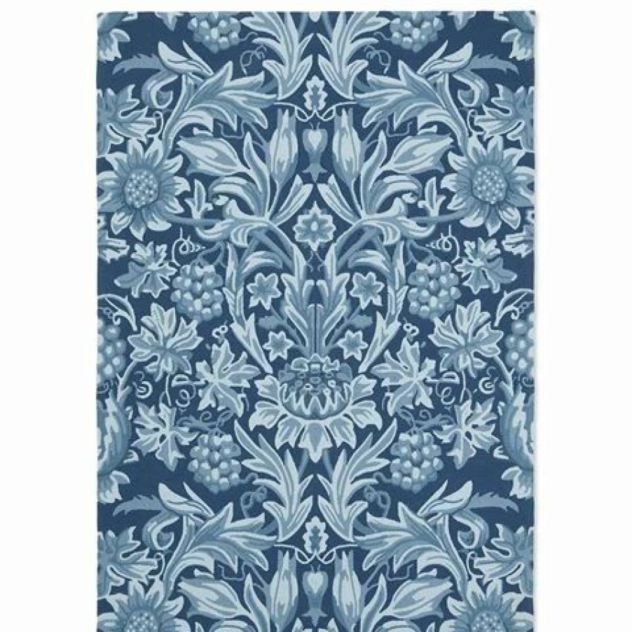 Rugs * | Morris & Co Sunflower Webbs Blue Outdoor Rug 200X140Cm