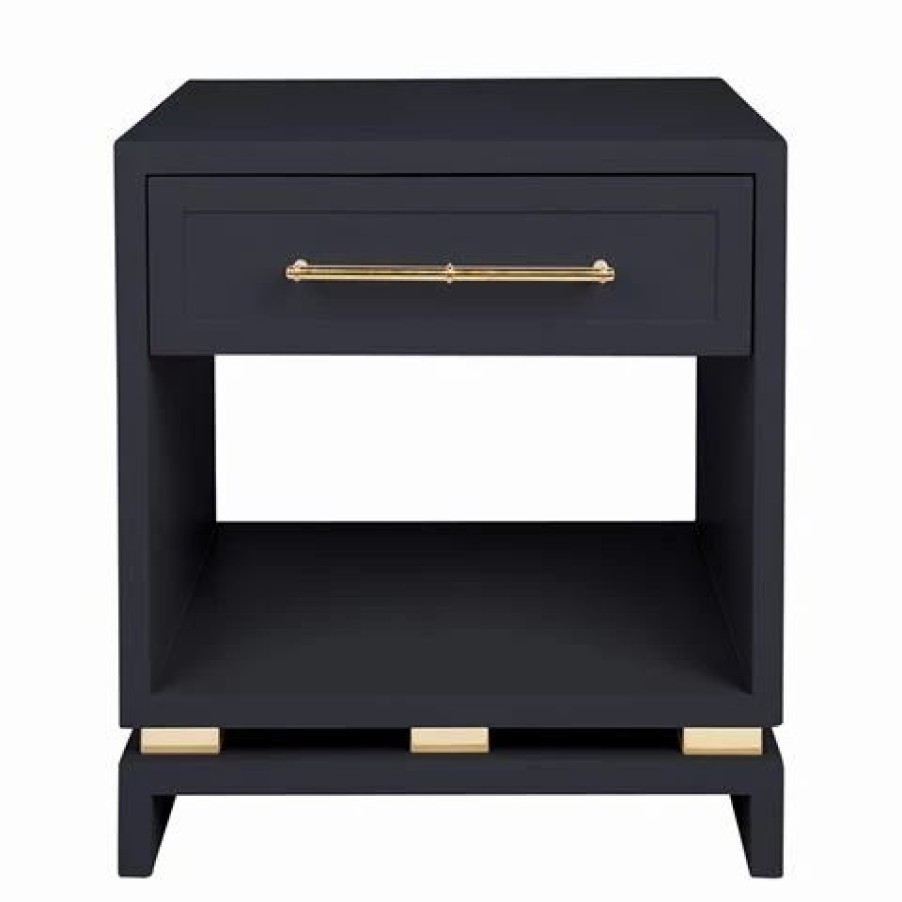 Furniture * | Cafe Lighting Pearl Bedside Table Small Black