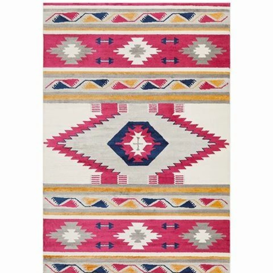 Rugs * | Tapete Rug Zanzibar Crimson Geometric Rug Pink 400X300Cm