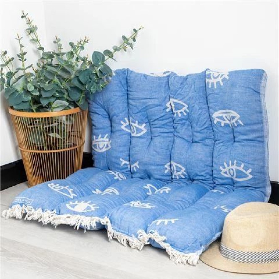 Cushions * | Aelia Anna Pillow Mati Parl Blue 85X85Cm