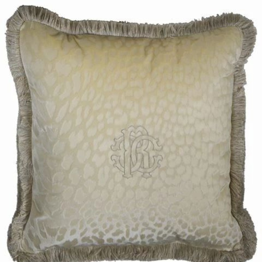 Cushions * | Roberto Cavalli Monogram Cushion Dove Grey 60X60Cm