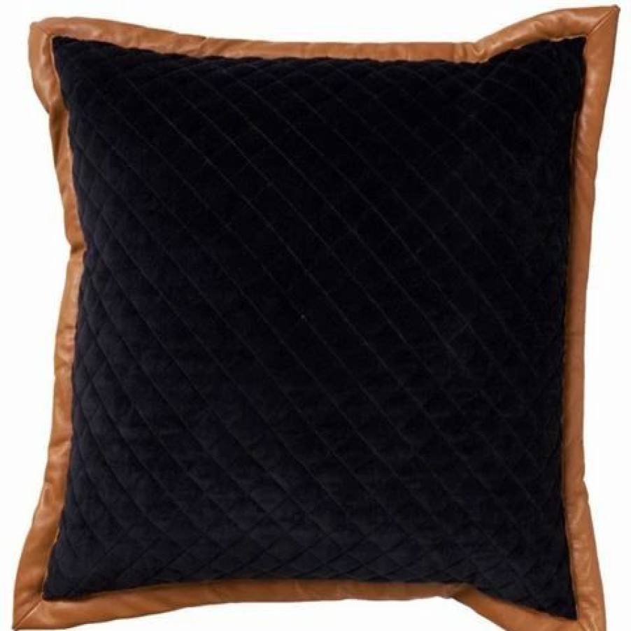 Cushions * | Paloma Velvet Leather Quilt 50X50Cm