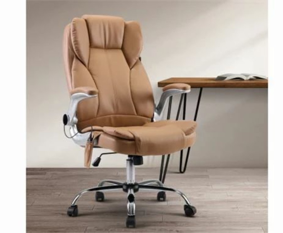 Furniture * | Home Office Design Desk Chair 8 Point Vibration Espresso