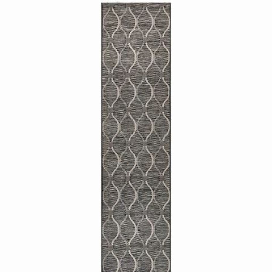 Rugs * | Tapete Rug Terrace Trellis Runner Rug Black 300X80Cm