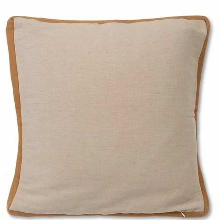 Cushions * | Lexington Cotton Jute Sham Cushion Beige & Brown 50X50Cm