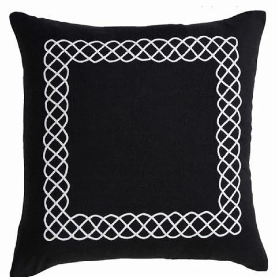 Cushions * | Paloma Linen Entwined Black 50X50Cm