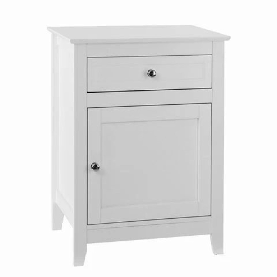 Furniture * | Artiss Bedside Tables Big Storage Drawer White