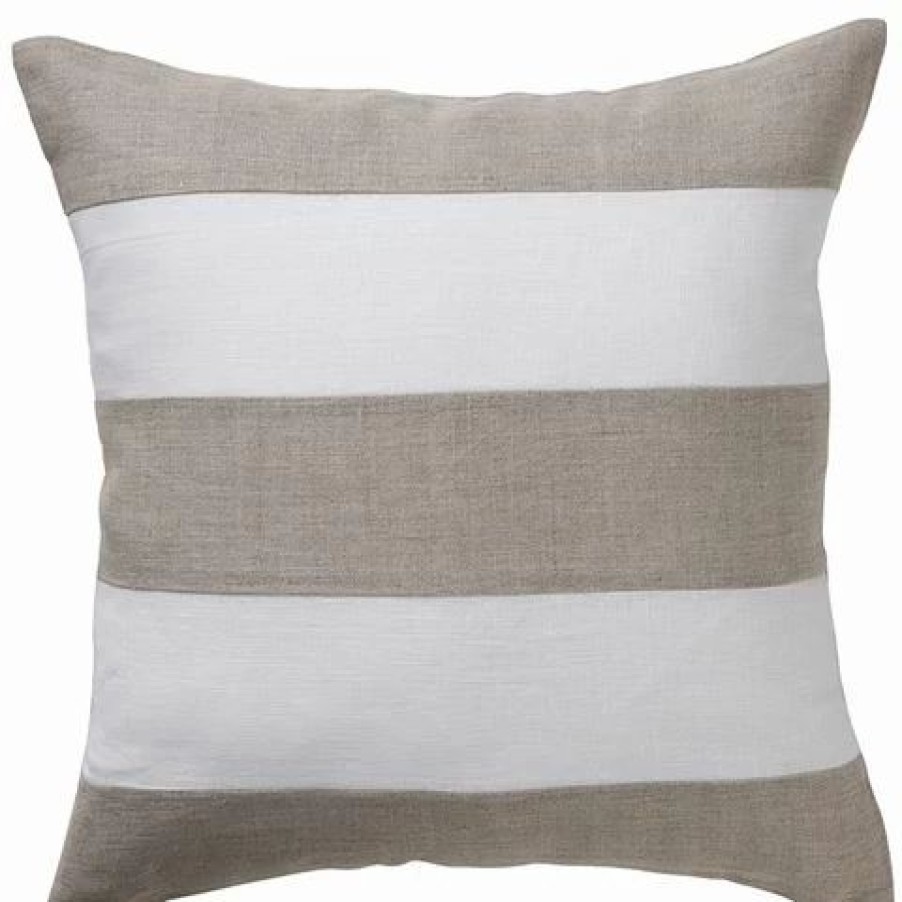 Cushions * | Paloma Jute Cushion Stripe Sand 50X50Cm