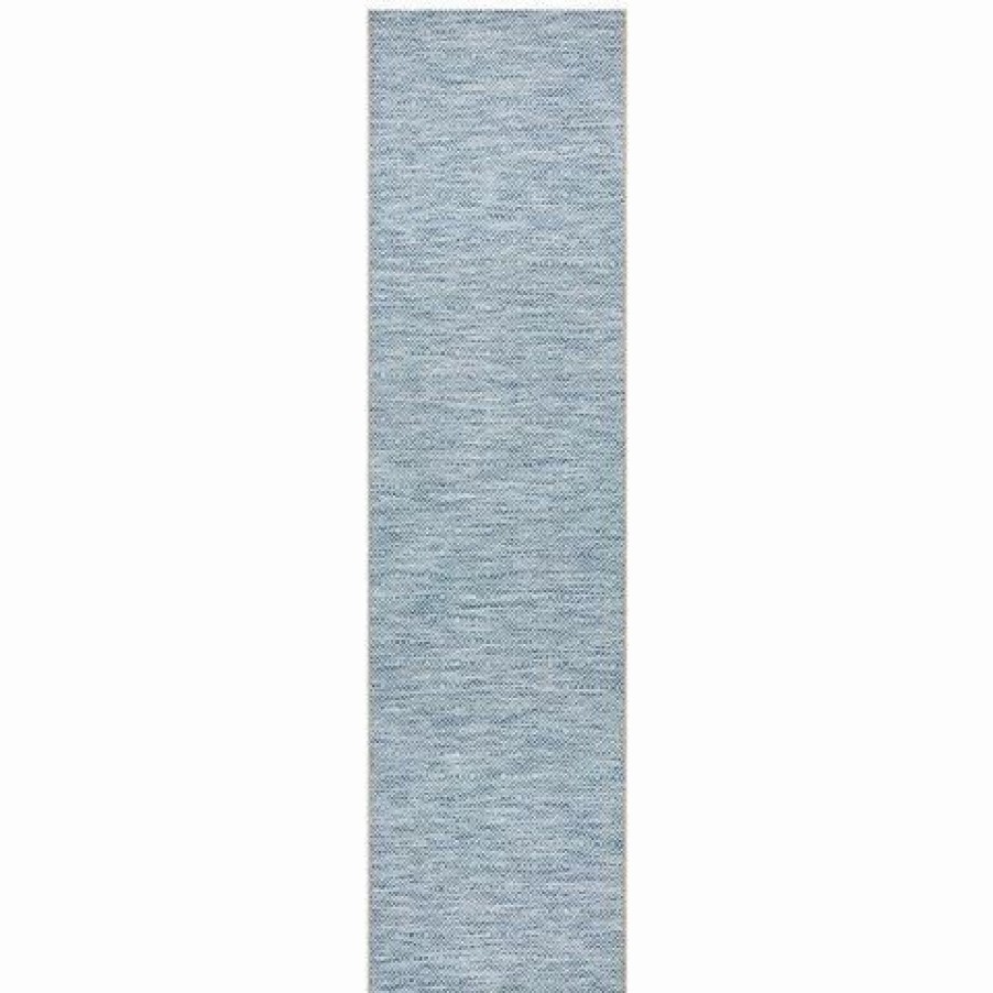 Rugs * | Tapete Rug Terrace Geometric Runner Rug Blue 300X80Cm