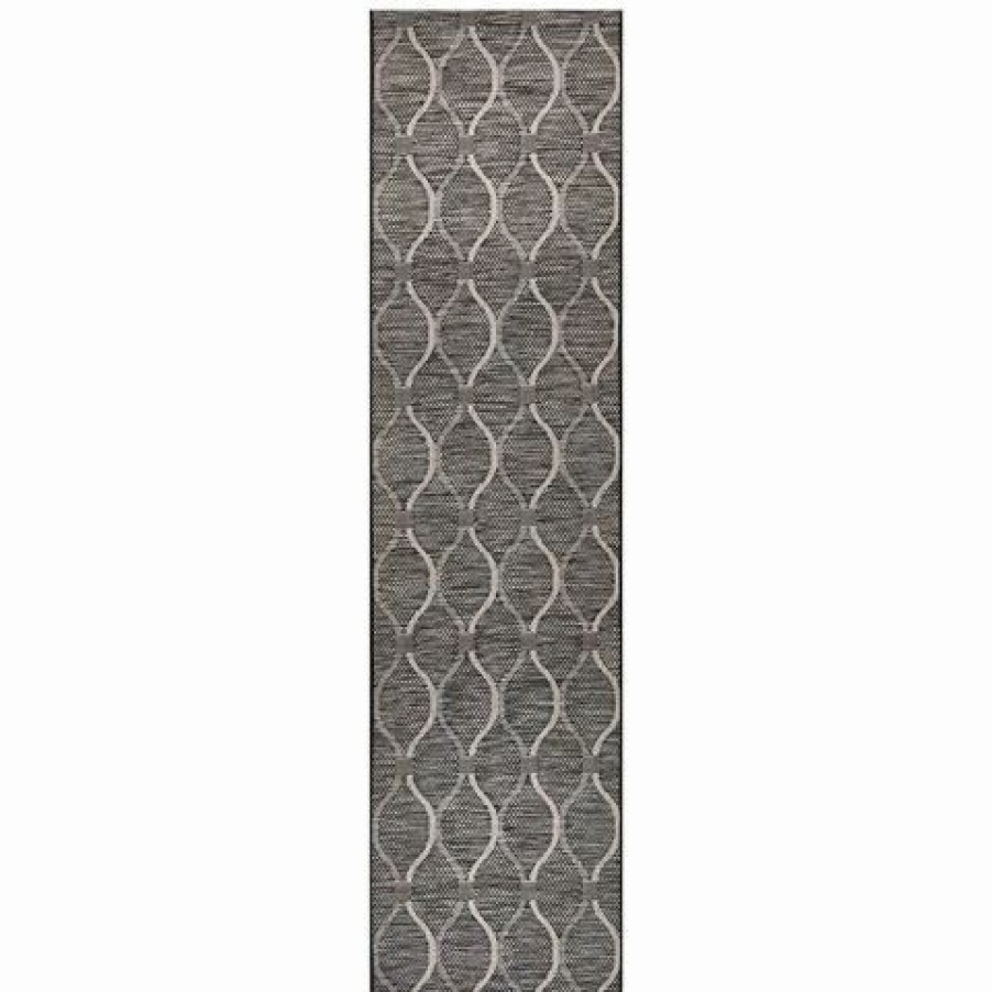 Rugs * | Tapete Rug Terrace Trellis Runner Rug Black 400X80Cm