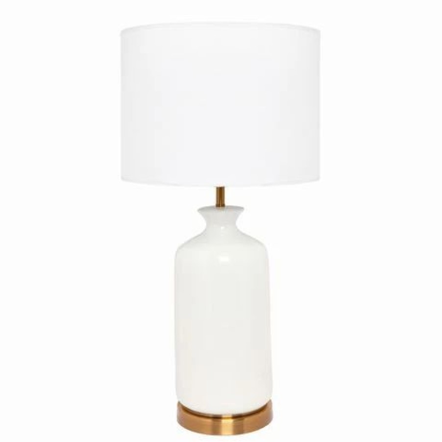 Furniture * | Cafe Lighting Camille Table Lamp White Ceramic