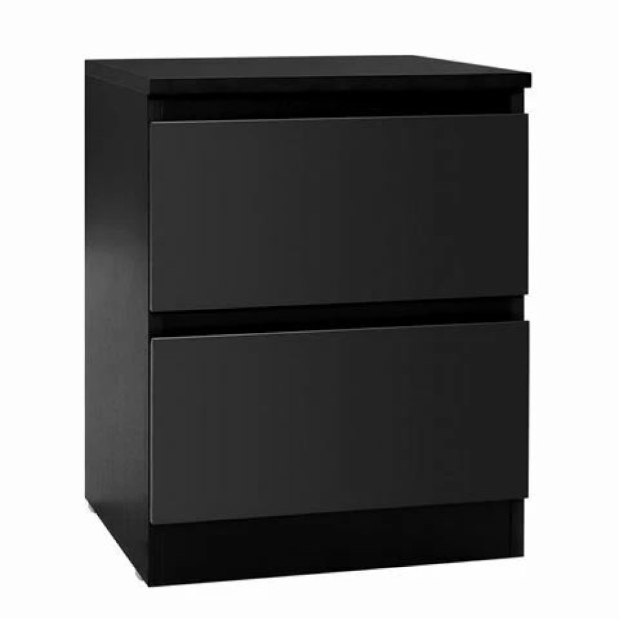 Furniture * | Artiss Bedside Table Drawer Nightstand Lamp Side Black