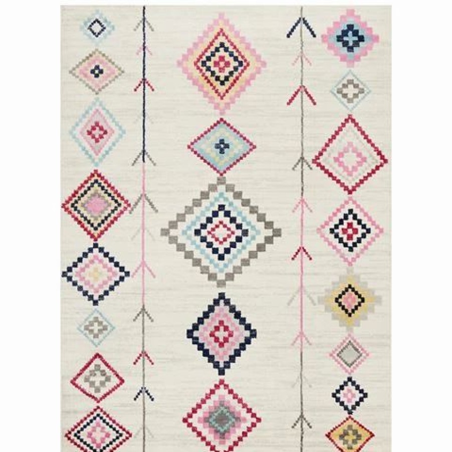 Rugs * | Tapete Rug Zanzibar Geometric Rug White 400X300Cm