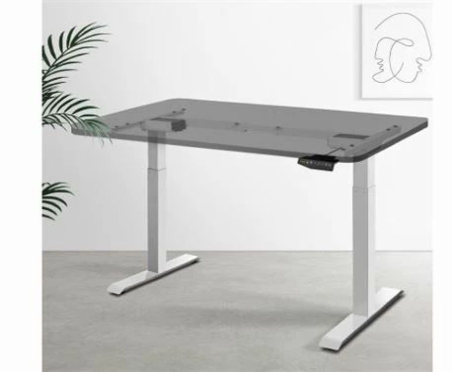 Furniture * | Home Office Design Motorised Standing Desk White