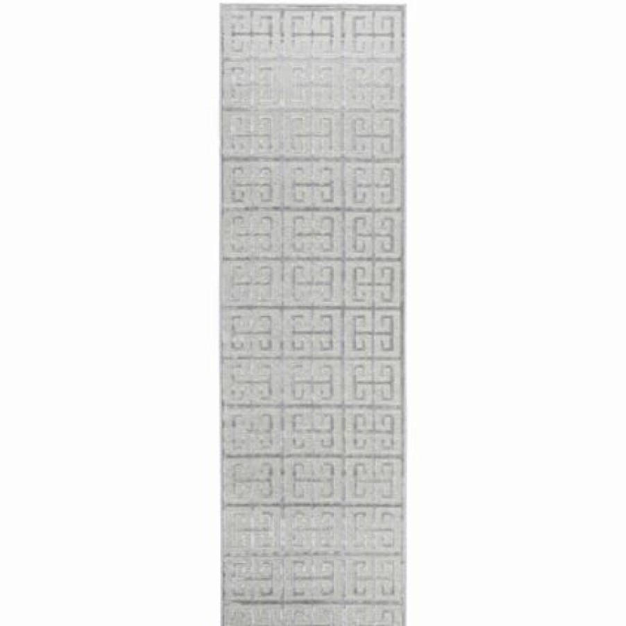 Rugs * | Tapete Rug York Brenda Runner Rug Silver 300X80Cm