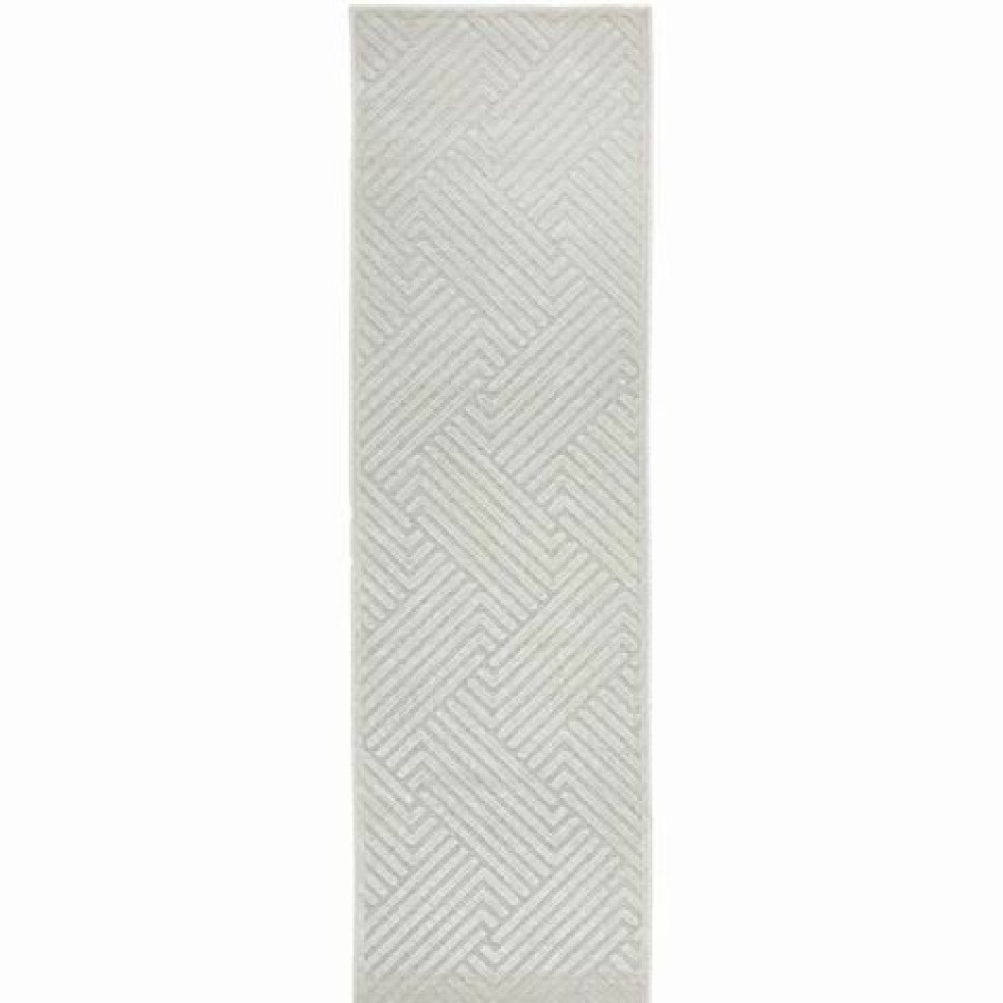 Rugs * | Tapete Rug York Alice Runner Rug White 400X80Cm