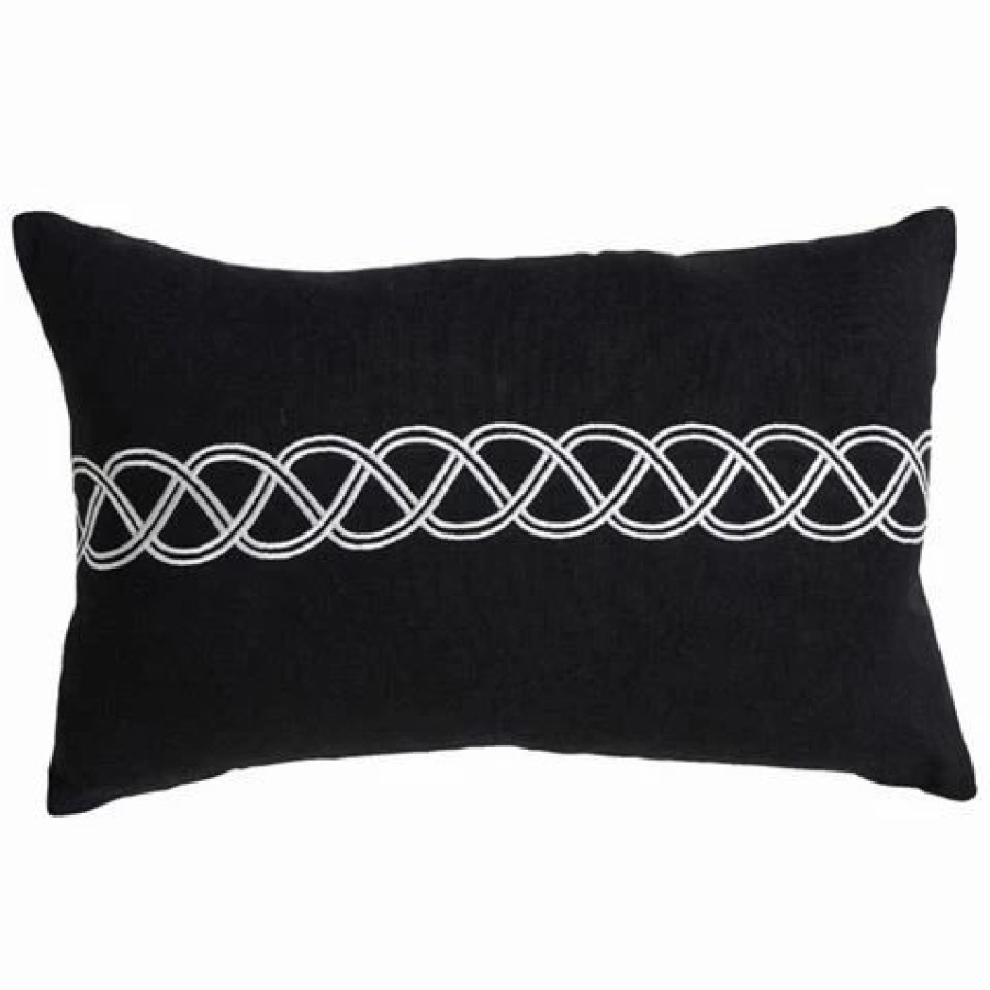 Cushions * | Paloma Linen Midnight Entwined 30X50Cm