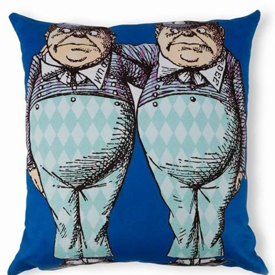 Cushions * | Mrs Moore Alice In Wonderland Tweedles Cushion